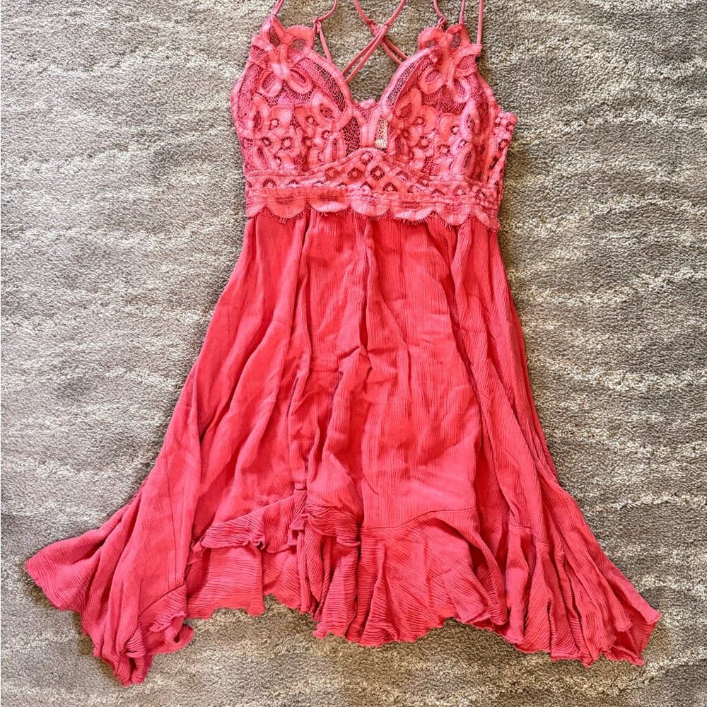 Mauve Lace Babydoll Dress